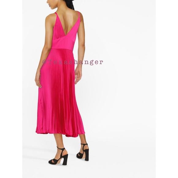 NWT Polo Ralph Lauren Pleated Midi Dress Size 2 Pink - Picture 8 of 15